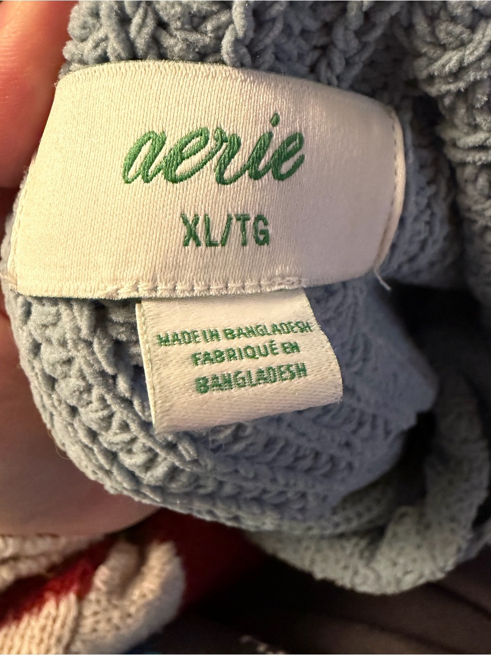 Aerie XXL Light Blue Women's Chunky Knit Sweater - Picture 4 of 4